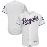 Men's Kansas City Royals Majestic White 2017 Home Flex Base Authentic Team Jersey