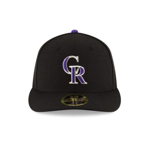  Men's Colorado Rockies New Era Black Game Authentic Collection On-Field Low Profile 59FIFTY Fitted Hat