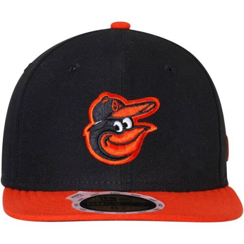  Youth Baltimore Orioles New Era BlackOrange Authentic Collection On-Field Road 59FIFTY Fitted Hat