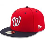 Men's Washington Nationals New Era RedNavy Alternate 2 Authentic Collection On-Field 59FIFTY Fitted Hat