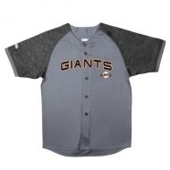 Youth San Francisco Giants Stitches CharcoalBlack Glitch Jersey