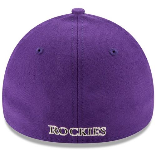  Men's Colorado Rockies New Era Purple Alternate 2 Team Classic 39THIRTY Flex Hat