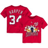 Toddler Washington Nationals Bryce Harper Majestic Red Snack Attack Name & Number T-Shirt
