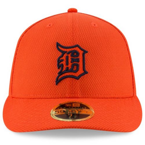  Mens Detroit Tigers New Era Orange Diamond Era 59FIFTY Low Profile Fitted Hat