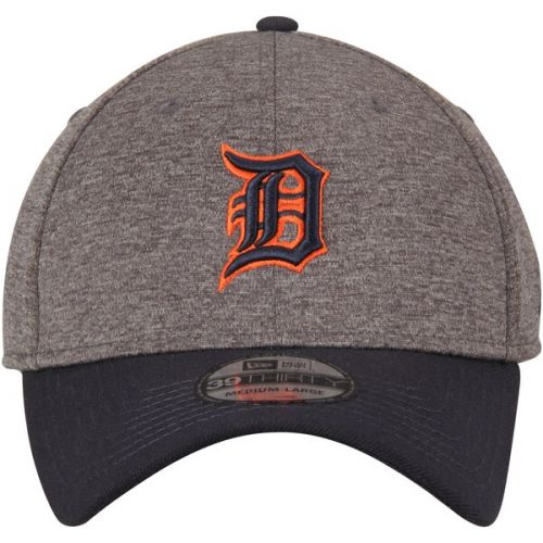  Men's Adult Detroit Tigers New Era Heathered GrayNavy 39THIRTY Shadow Tech Flex Hat