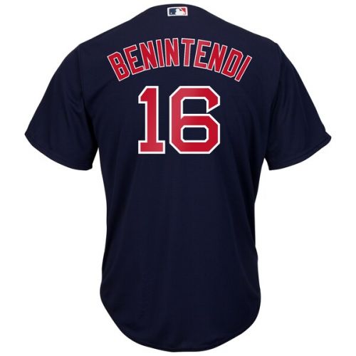  Men's Boston Red Sox Andrew Benintendi Majestic Navy Big & Tall Alternate Cool Base Replica Player Jersey