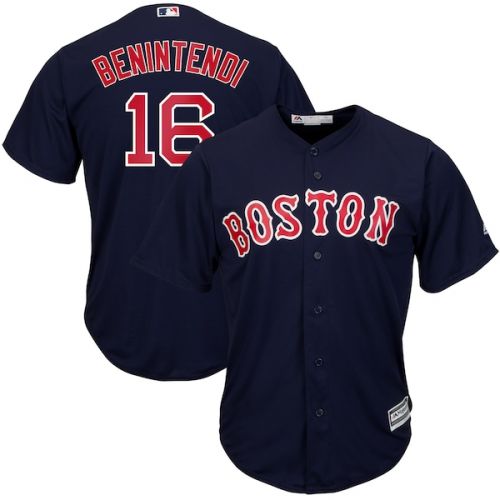  Men's Boston Red Sox Andrew Benintendi Majestic Navy Big & Tall Alternate Cool Base Replica Player Jersey