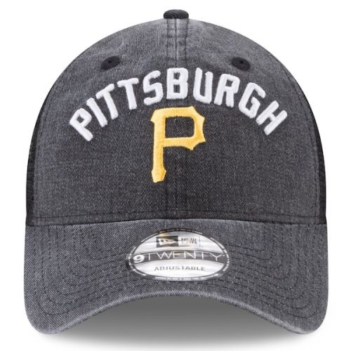 Men's Pittsburgh Pirates New Era Black Rugged Team 9TWENTY Snapback Adjustable Hat