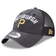 Men's Pittsburgh Pirates New Era Black Rugged Team 9TWENTY Snapback Adjustable Hat