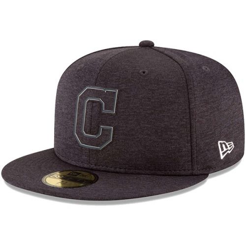  Men's Cleveland Indians New Era Heather Navy 2018 Clubhouse Collection 59FIFTY Fitted Hat