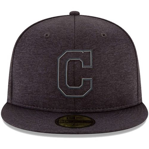  Men's Cleveland Indians New Era Heather Navy 2018 Clubhouse Collection 59FIFTY Fitted Hat