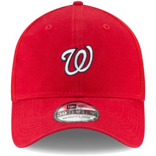  Men's Washington Nationals New Era Red Team Precision 39THIRTY Flex Hat