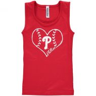 Girls Youth Philadelphia Phillies Soft as a Grape Red Cotton Tank Top