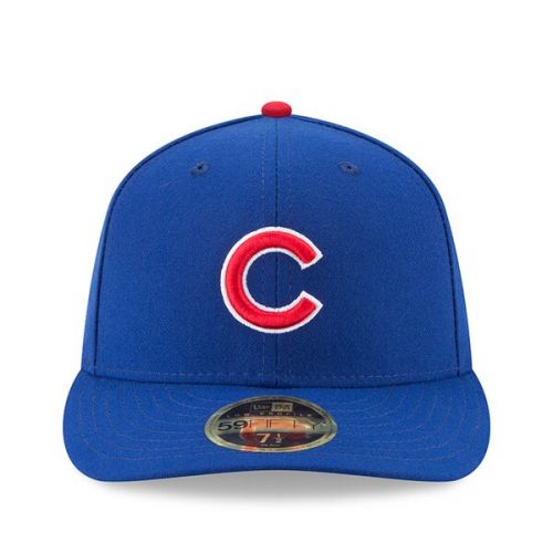  Mens Chicago Cubs New Era Royal 2017 Postseason Side Patch Low Profile 59FIFTY Fitted Hat