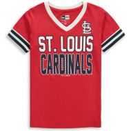 5th & Ocean by New Era Youth St. Louis Cardinals 5th & Ocean by New Era Red Jersey T-Shirt with Contrast Trim
