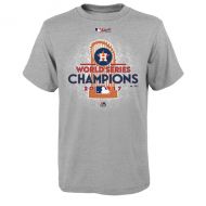 Youth Houston Astros Majestic Heather Gray 2017 World Series Champions Locker Room T-Shirt