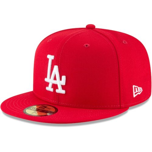  Men's Los Angeles Dodgers New Era Red Basic 59FIFTY Fitted Hat