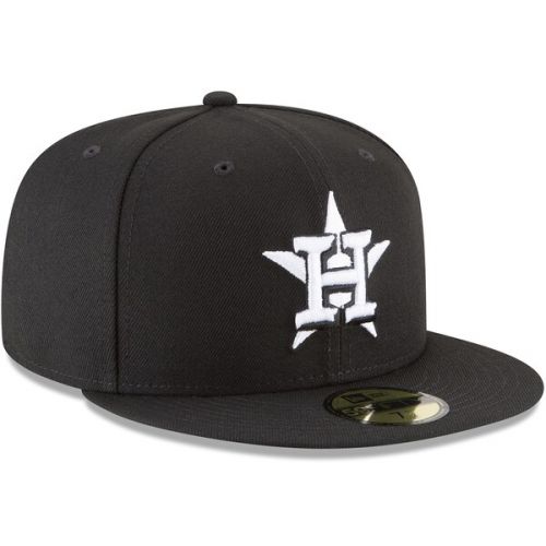  Men's Houston Astros New Era Black Basic 59FIFTY Fitted Hat