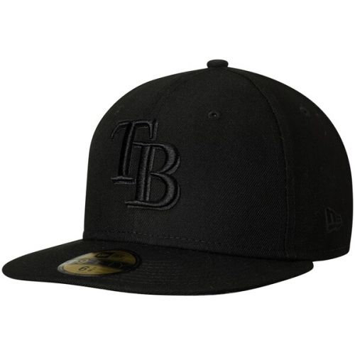  Mens Tampa Bay Rays New Era Black Primary Logo Basic 59FIFTY Fitted Hat