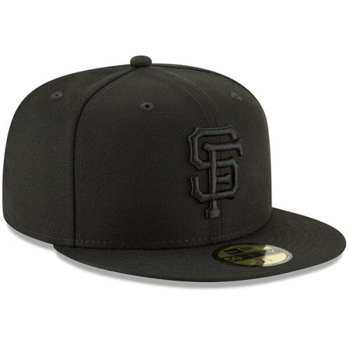  Mens San Francisco Giants New Era Black Primary Logo Basic 59FIFTY Fitted Hat