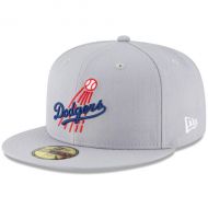Men's Los Angeles Dodgers New Era Gray Cooperstown Collection Wool 59FIFTY Fitted Hat