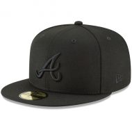 Mens Atlanta Braves New Era Black Primary Logo Basic 59FIFTY Fitted Hat