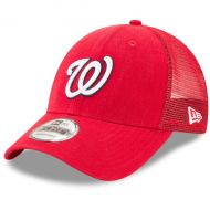 Men's Washington Nationals New Era Red Trucker 9FORTY Adjustable Snapback Hat