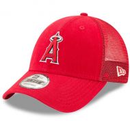 Men's Los Angeles Angels New Era Red Trucker 9FORTY Adjustable Snapback Hat
