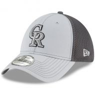 Men's Colorado Rockies New Era Gray Grayed Out Neo 39THIRTY Flex Hat