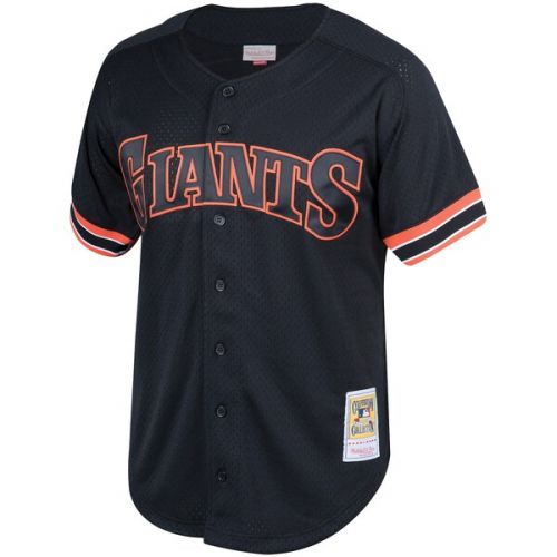  Mitchell & Ness Men's San Francisco Giants Will Clark Mitchell & Ness Black Fashion Cooperstown Collection Mesh Batting Practice Jersey