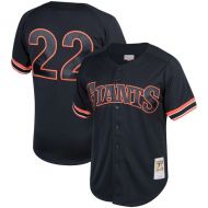 Mitchell & Ness Men's San Francisco Giants Will Clark Mitchell & Ness Black Fashion Cooperstown Collection Mesh Batting Practice Jersey