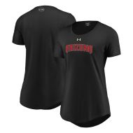 Arizona Diamondbacks Under Armour Women's Passion Road Team Font Scoop Performance Tri-Blend T-Shirt - Black