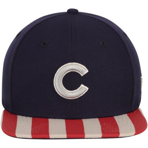  Mens Chicago Cubs New Era Navy/Red Fully Flagged 9FIFTY Adjustable Hat