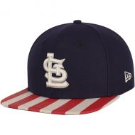 Mens St. Louis Cardinals New Era Navy/Red Fully Flagged 9FIFTY Adjustable Hat