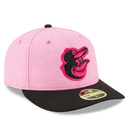  Men's New Era PinkBlack Baltimore Orioles 2018 Mother's Day On-Field Low Profile 59FIFTY Fitted Hat