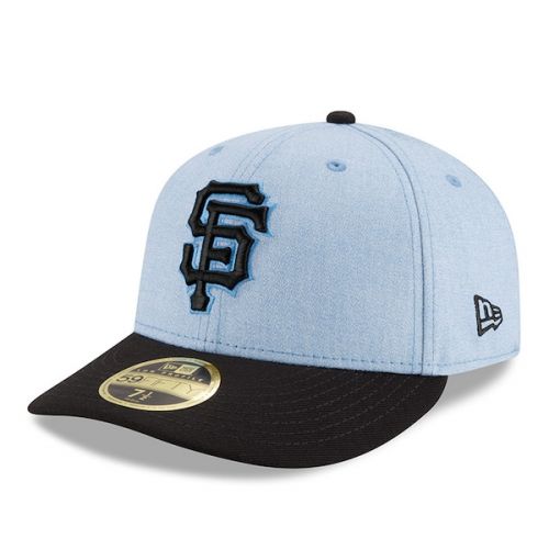 Men's San Francisco Giants New Era Light Blue 2018 Father's Day On Field Low Profile 59FIFTY Fitted Hat