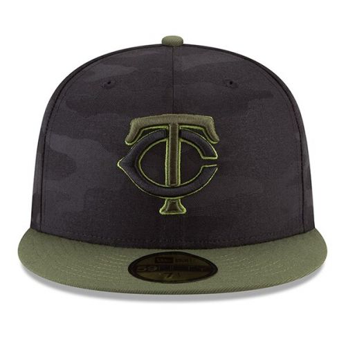  Men's Minnesota Twins New Era Black 2018 Memorial Day On-Field 59FIFTY Fitted Hat