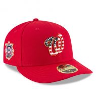 Mens Washington Nationals New Era Red 2018 Stars & Stripes 4th of July On-Field Low Profile 59FIFTY Fitted Hat