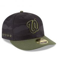 Mens Washington Nationals New Era Black 2018 Memorial Day On-Field Low Profile 59FIFTY Fitted Hat