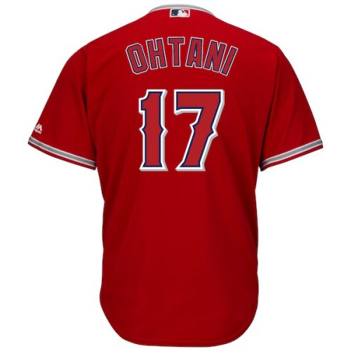  Mens Los Angeles Angels Shohei Ohtani Majestic Scarlet Alternate Official Cool Base Replica Player Jersey