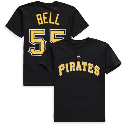  Youth Pittsburgh Pirates Josh Bell Majestic Black Name & Number T-Shirt