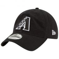 Mens Arizona Diamondbacks New Era Black Black & White Core Classic 9TWENTY Adjustable Hat