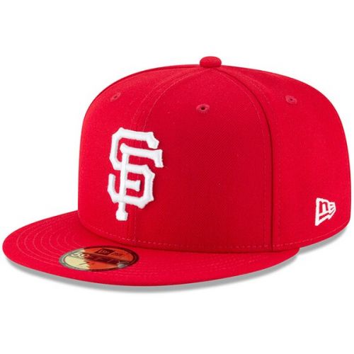  Mens San Francisco Giants New Era Red Fashion Color Basic 59FIFTY Fitted Hat
