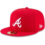 Mens Atlanta Braves New Era Red Fashion Color Basic 59FIFTY Fitted Hat