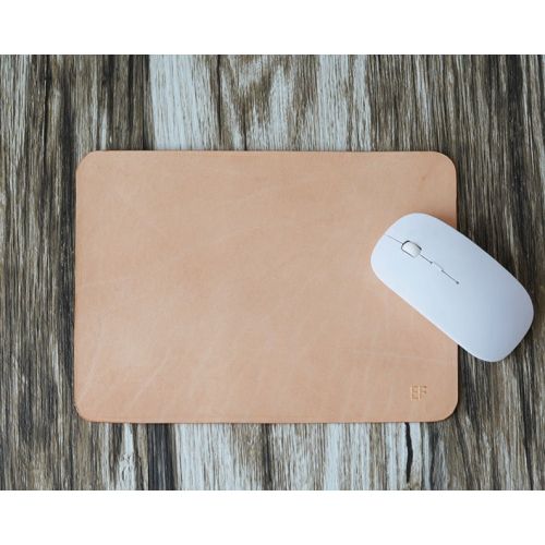  ExtraStudio Leather Mouse Pad, Mouse Pad, Leather mousepad, Monogram Mousepad, Hand Cut from Vegetable Tanned Leather