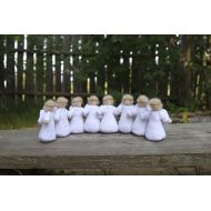 KindLovelyToys Set of 8 Waldorf dolls angels 4 inch (11 cm) pocket doll party favours doll christmas doll