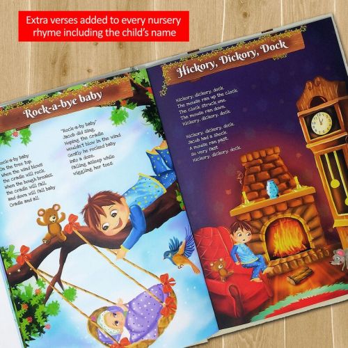  MyMagicNameBook Keepsake Nursery Rhymes Book Personalized for Baby and Toddlers, Premium Baby Gift Custom Made, 1st Birthday Idea, Newborn, Infants