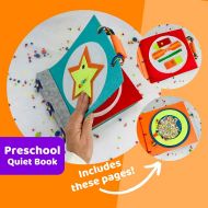 TinyFeat Quiet Book for 3 Year Old Boy - Best Toy to Entertain Kids on an Airplane, in a Car or at a Restaurant