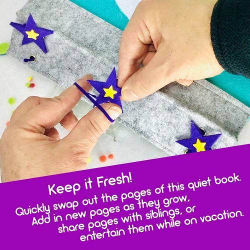  TinyFeat Quiet Book for 3 Year Old Boy - Best Toy to Entertain Kids on an Airplane, in a Car or at a Restaurant