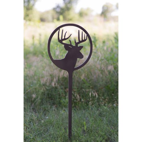  SteelDesignsUSA 36 Deer - Yard Art - Deer Silhouette - Garden Decor - Deer Head - Nature - Wildlife - Rustic - Fathers Day - Hunting - Outdoor Decor